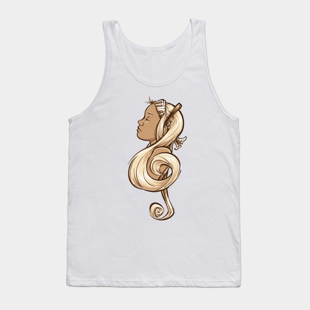 Treble Clef Tank Top by obvian